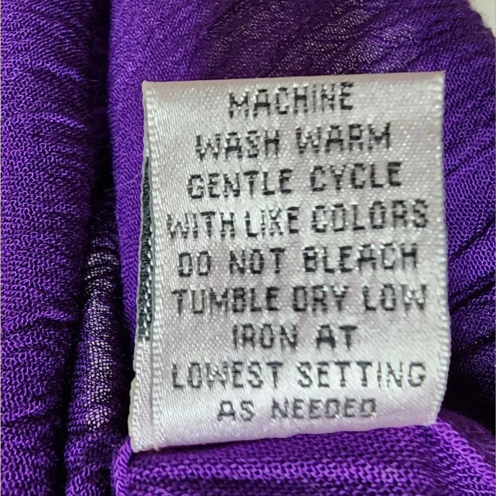 Sante Dress One Size Purple Floral Sequin Rhinestone Embroidered Hi Low Peasant